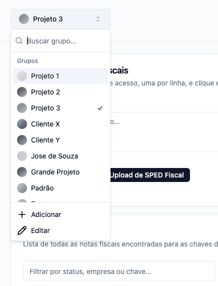 Organização por Grupos